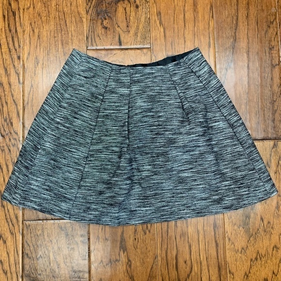 Madewell countdown tweed mini pleated skirt